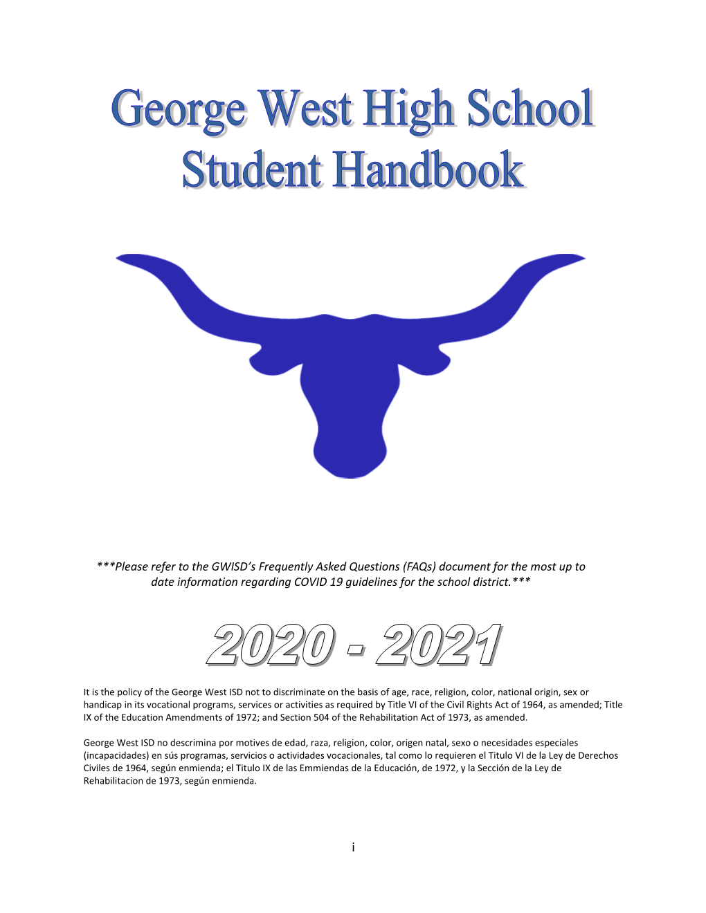 Student Handbook