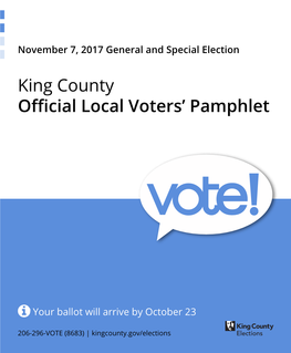 King County Official Local Voters' Pamphlet