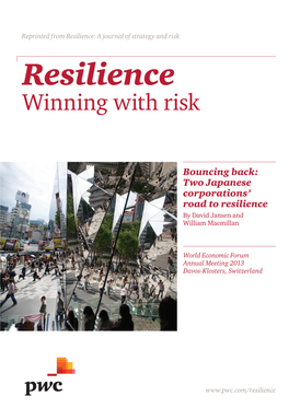 Resilience: a Journal of Strategy and Risk Resilience Winning with Risk