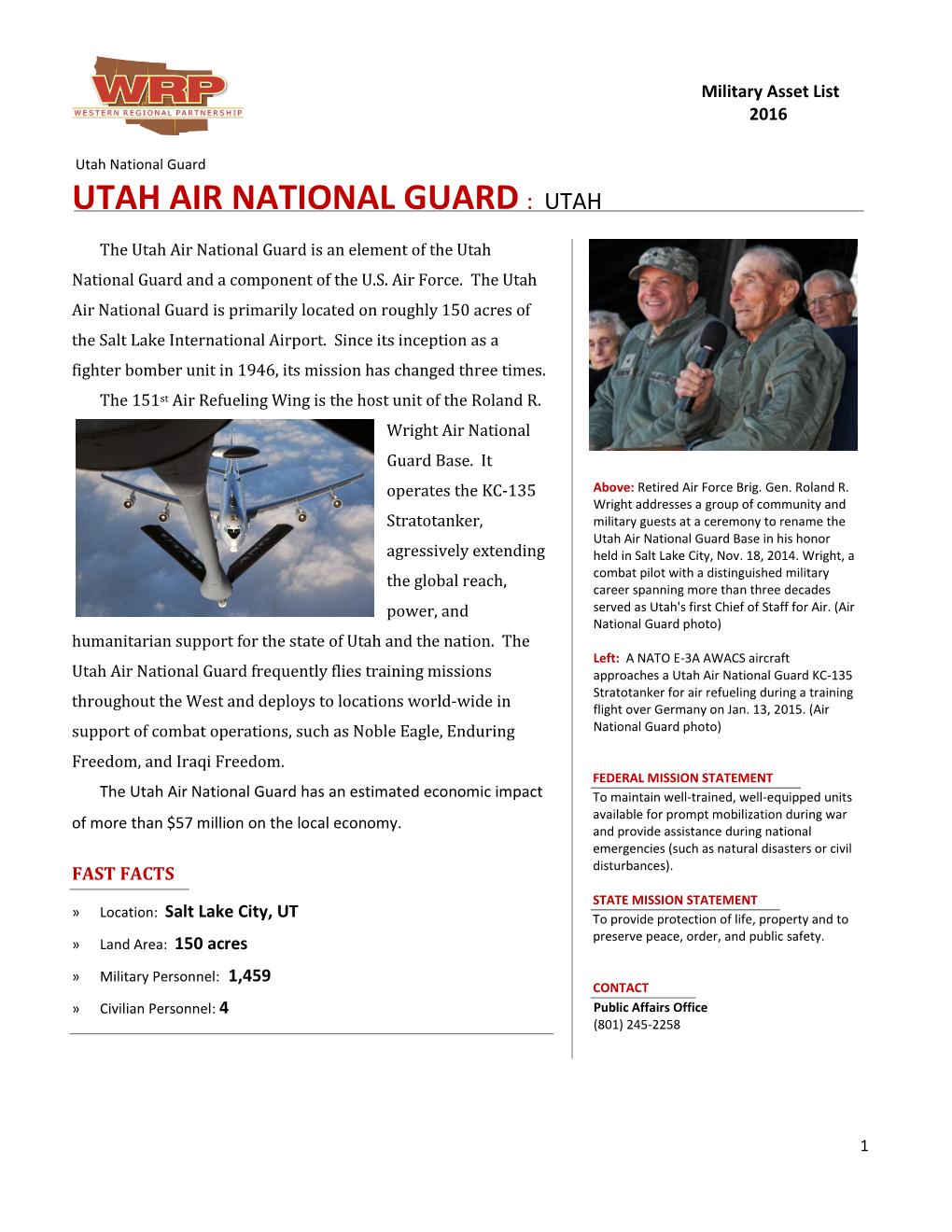 Utah Air National Guard : Utah