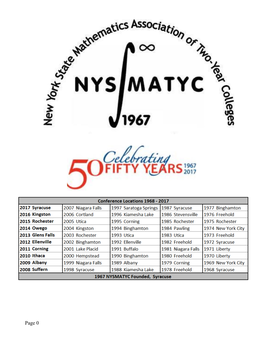 History of NYSMATYC 1967-2017 (Pdf)