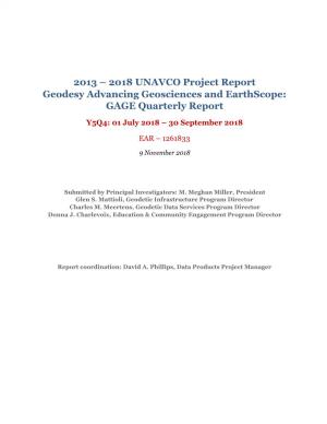 GAGE Quarterly Report