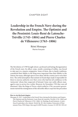 Leadership in the French Navy During the Revolution and Empire