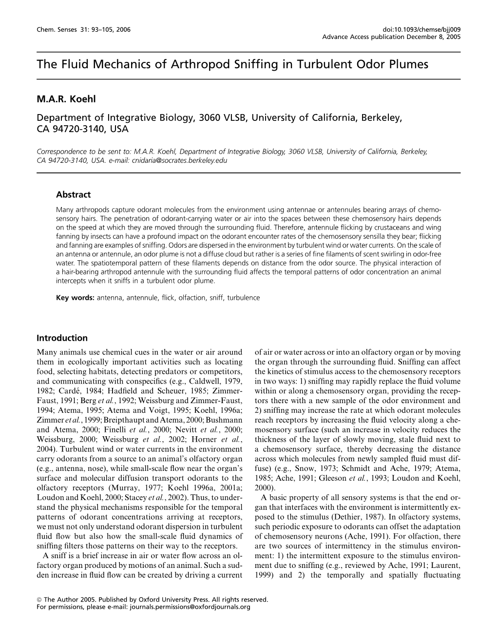 The Fluid Mechanics of Arthropod Sniffing in Turbulent Odor Plumes