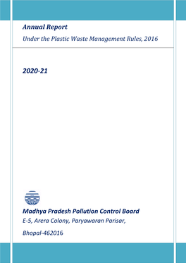 Annual Report Madhya Pradesh Pollution Control Board