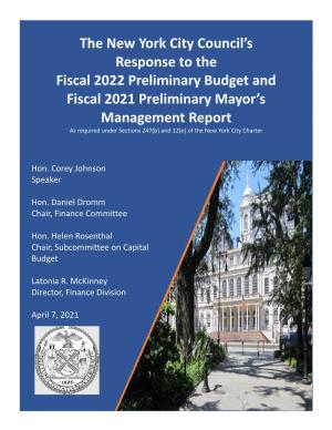 Response to the Preliminary Budget