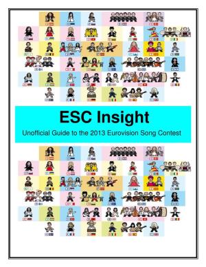 ESC Insight Unofficial Guide to the 2013 Eurovision Song Contest