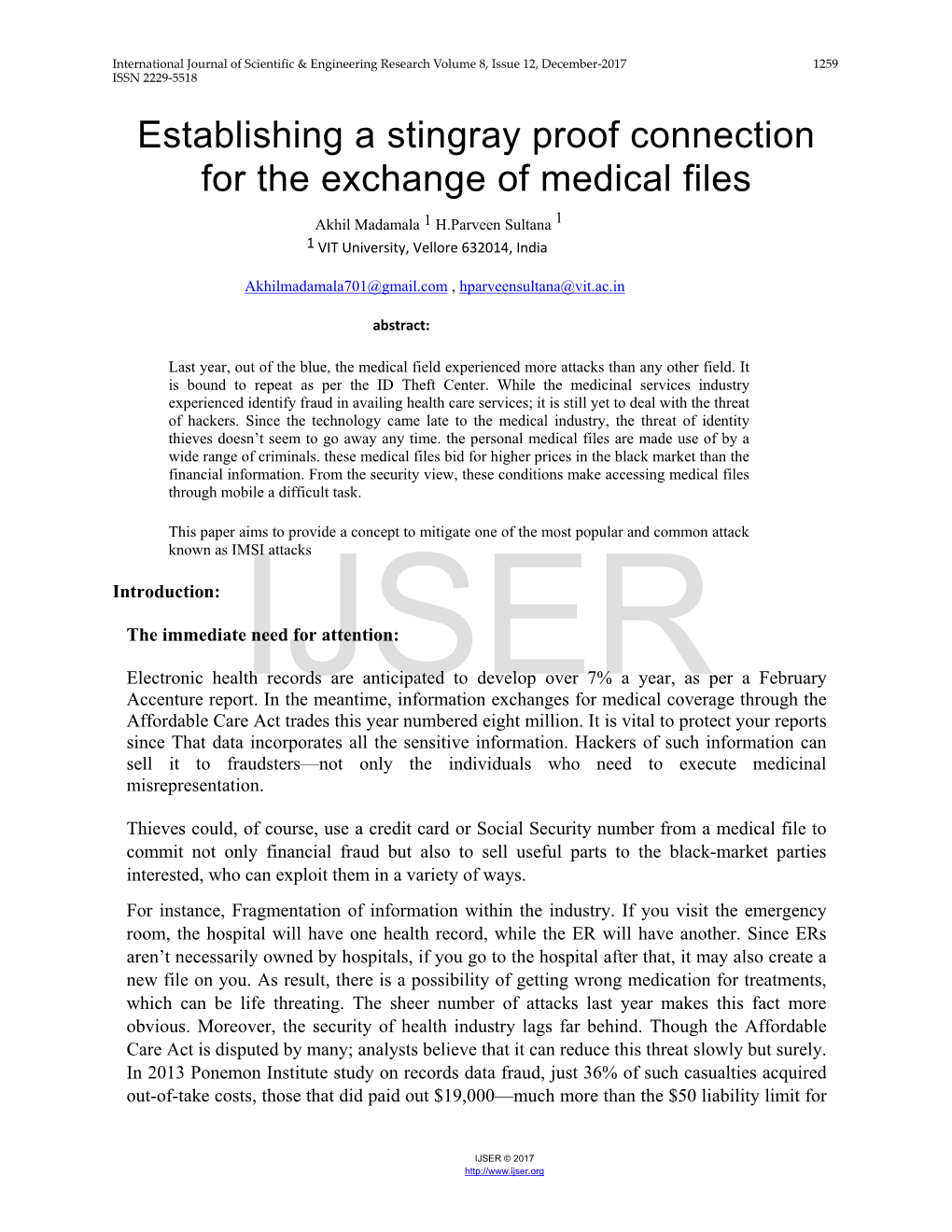 Establishing a Stingray Proof Connection for the Exchange of Medical Files