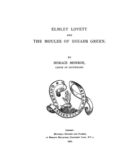 Elmley Lovett the Moules of Sneads Green