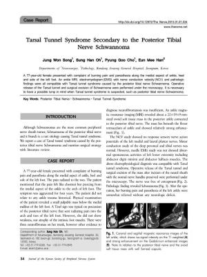 Tarsal Tunnel Syndrome Secondary to the Posterior Tibial Nerve Schwannoma