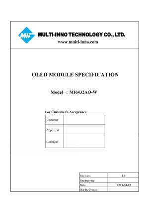 Oled Module Specification