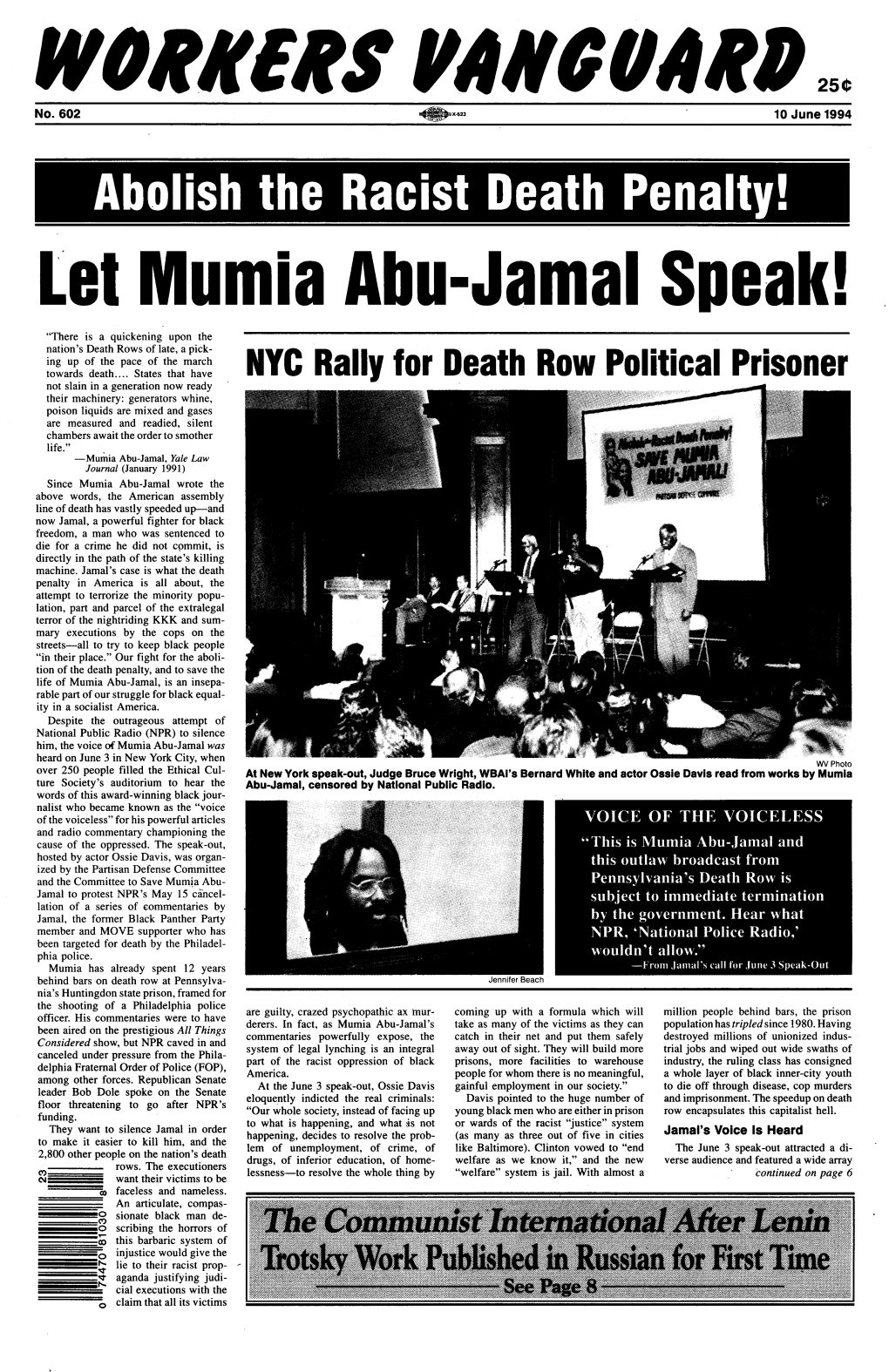 Lei Mumia Abu-Jamal Speak!