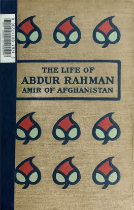 The Life of Abdur Rahman, Amir of Afghanistan