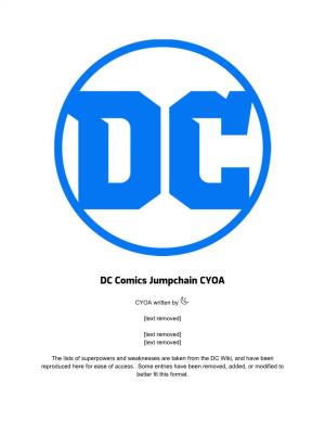 DC Comics Jumpchain CYOA