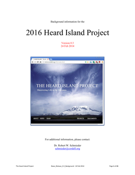 2016 Heard Island Project