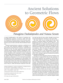 Ancient Solutions to Geometric Flows