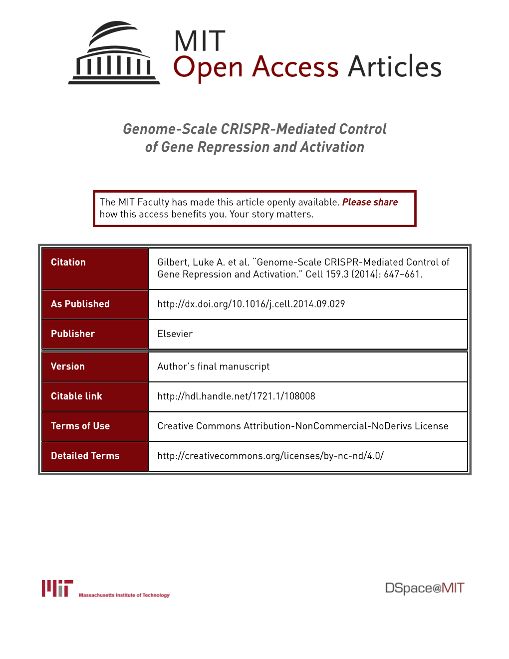 Genome-Scale CRISPR-Mediated Control of Gene Repression and Activation