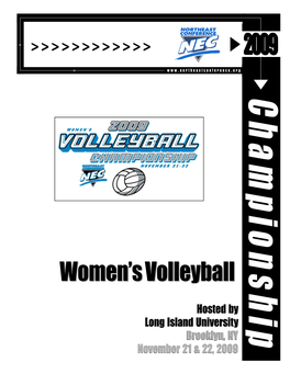 29Th ANNUAL DIVISION I WOMEN's VOLLEYBALL CHAMPIONSHIP Selection Information Sunday, Nov