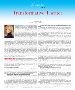 Transformative Theater