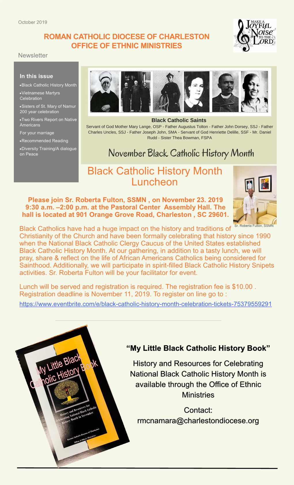 Black Catholic History Month Luncheon