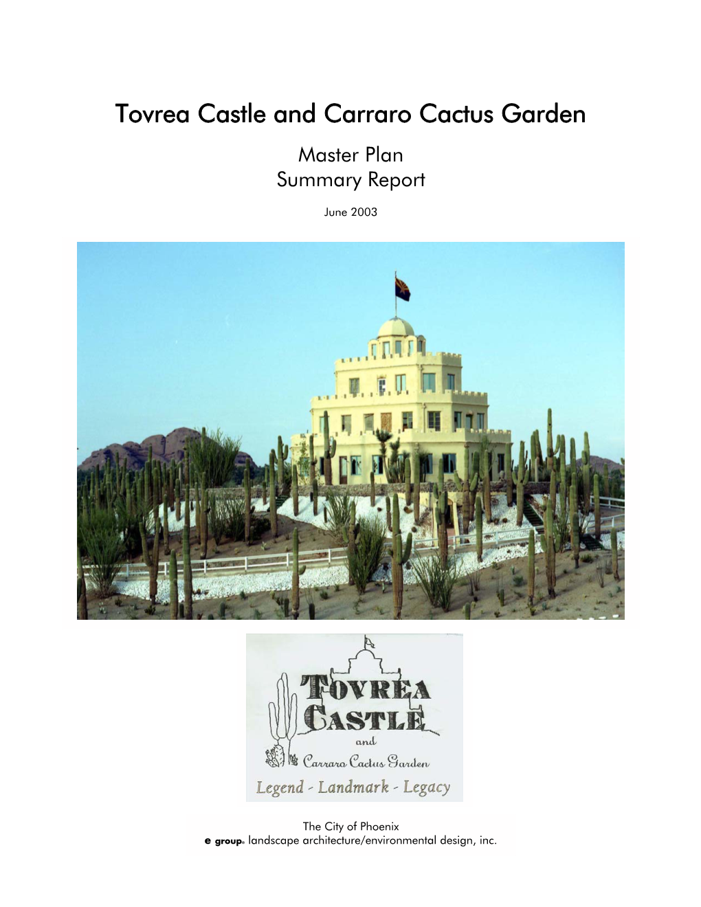 Tovrea Castle Park Master Plan and Garden Restoration