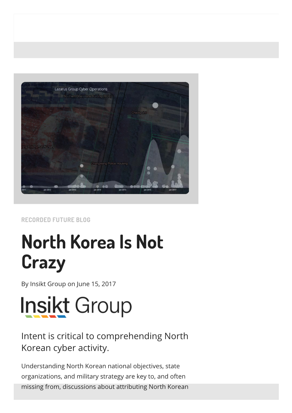North Korea Is Not Crazy