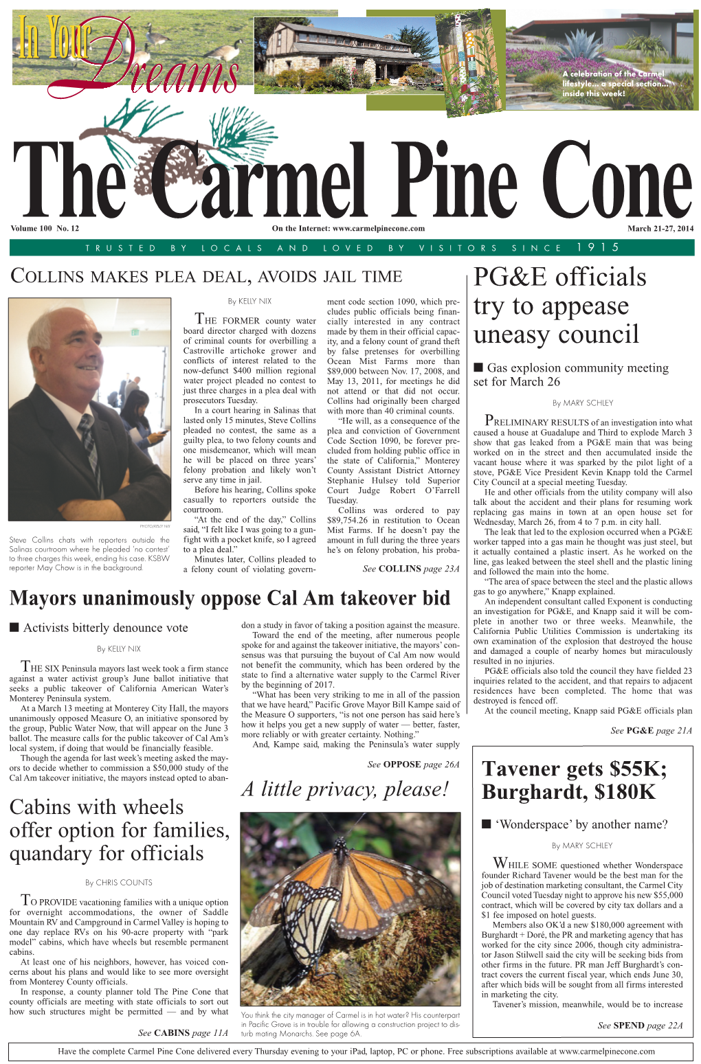 Carmel Pine Cone, March 21, 2014 (Main News)