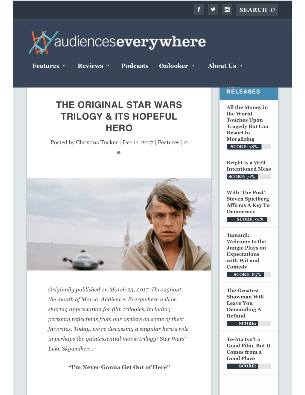 The Original Star Wars Trilogy & Its