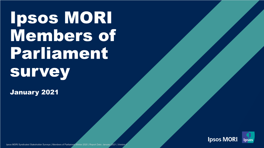 Ipsos MORI's Survey of Members of Parliament
