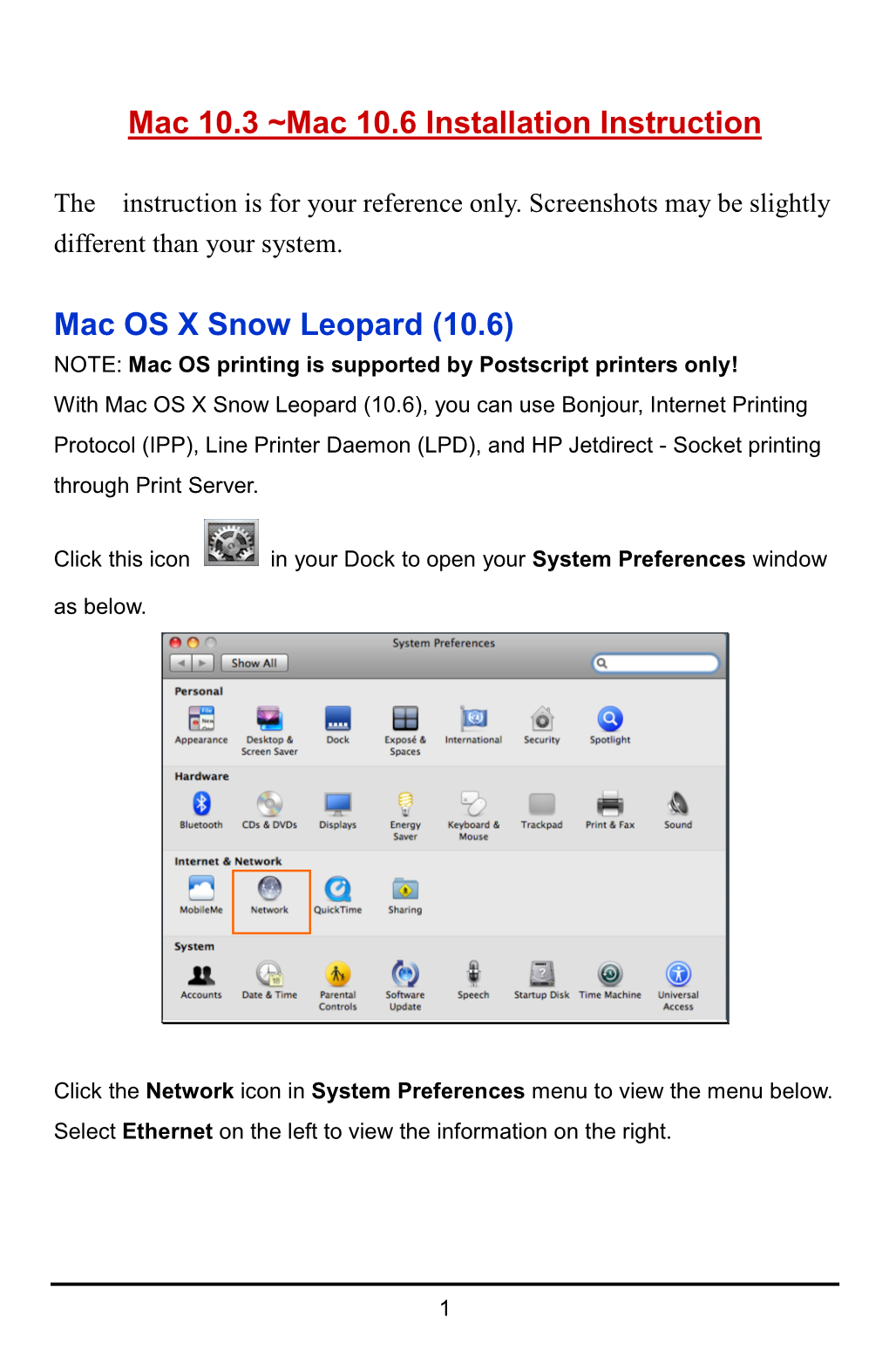 Mac 10.6 Installation Instruction Mac OS X Snow Leopard