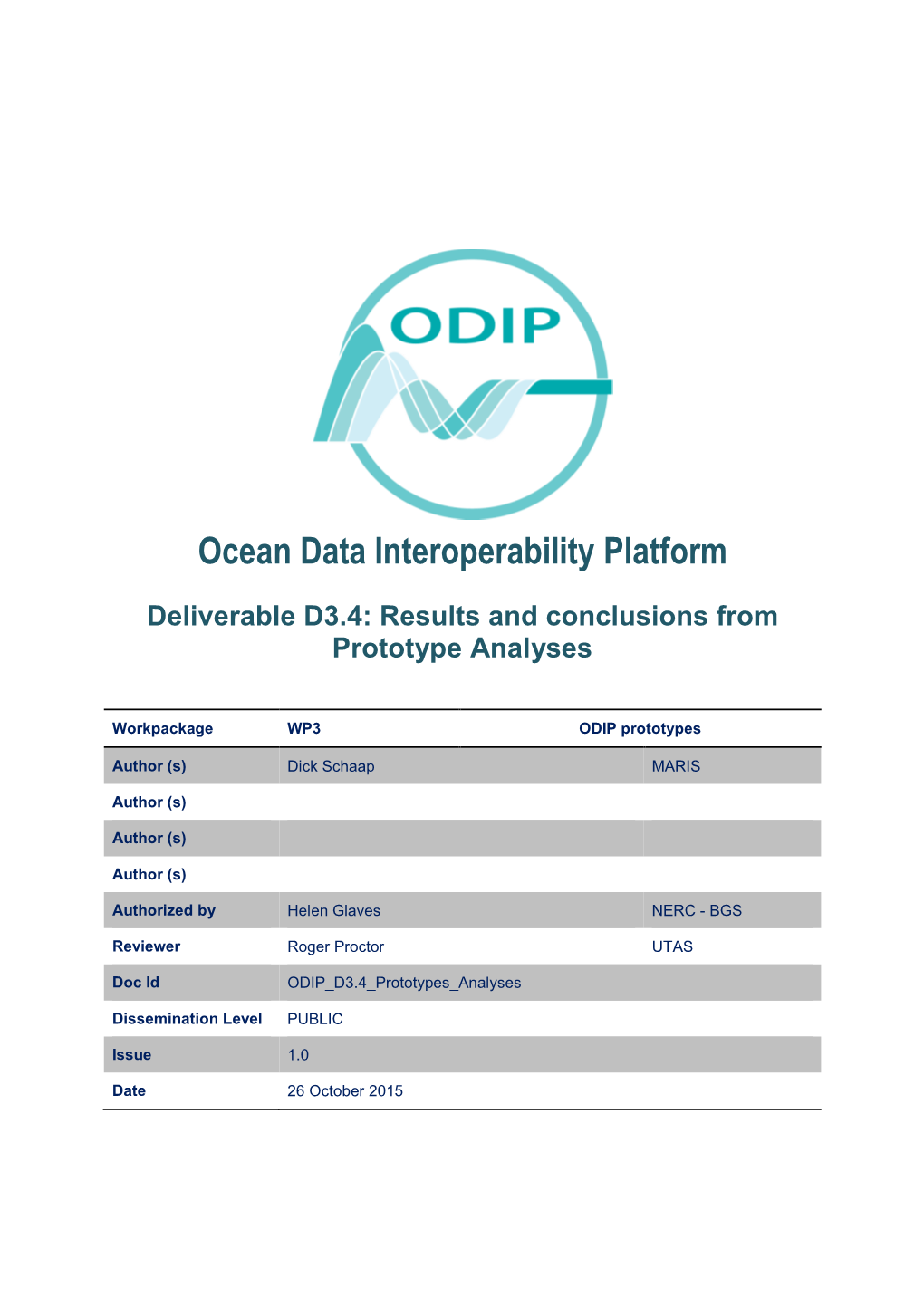 Ocean Data Interoperability Platform