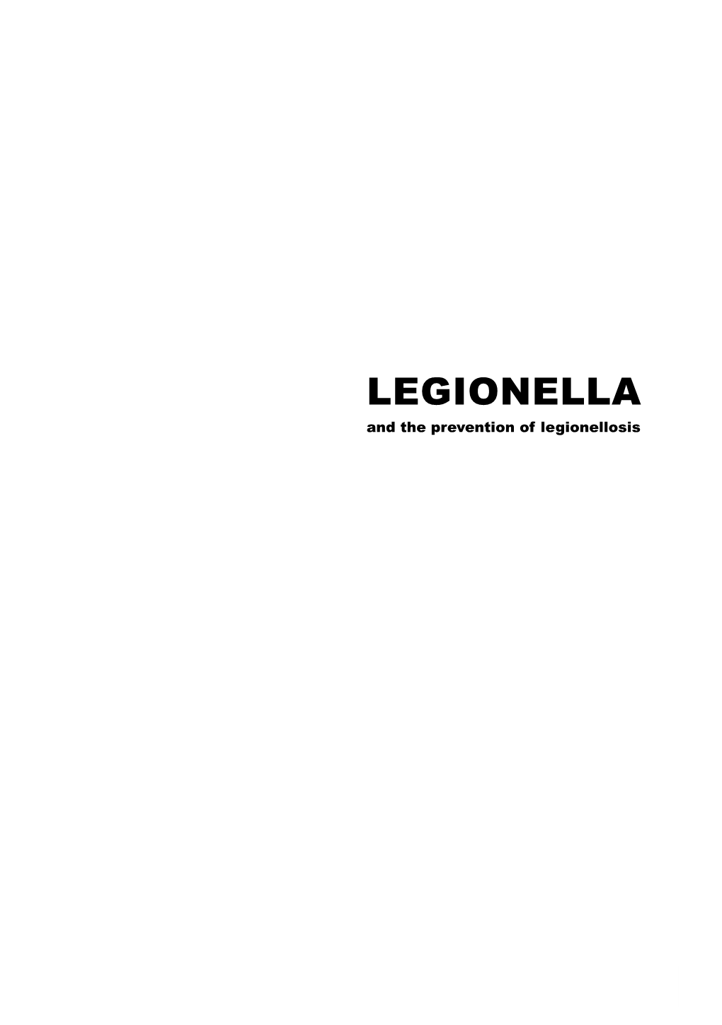 Legionella and the Prevention of Legionellosis (WHO, 2007) • Guide to Ship Sanitation (WHO, 2007)