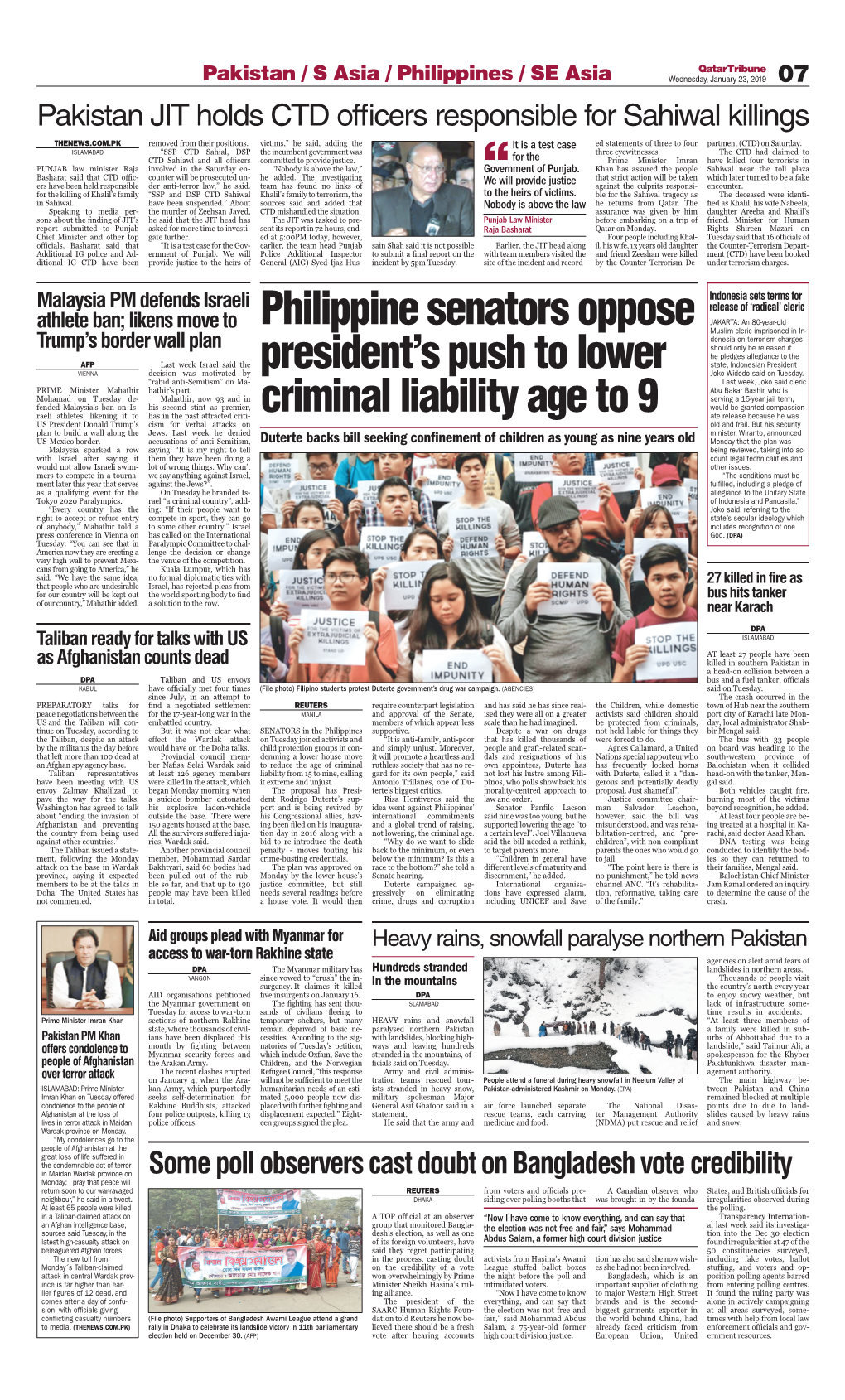 Philippine Senators Oppose President's Push to Lower Criminal