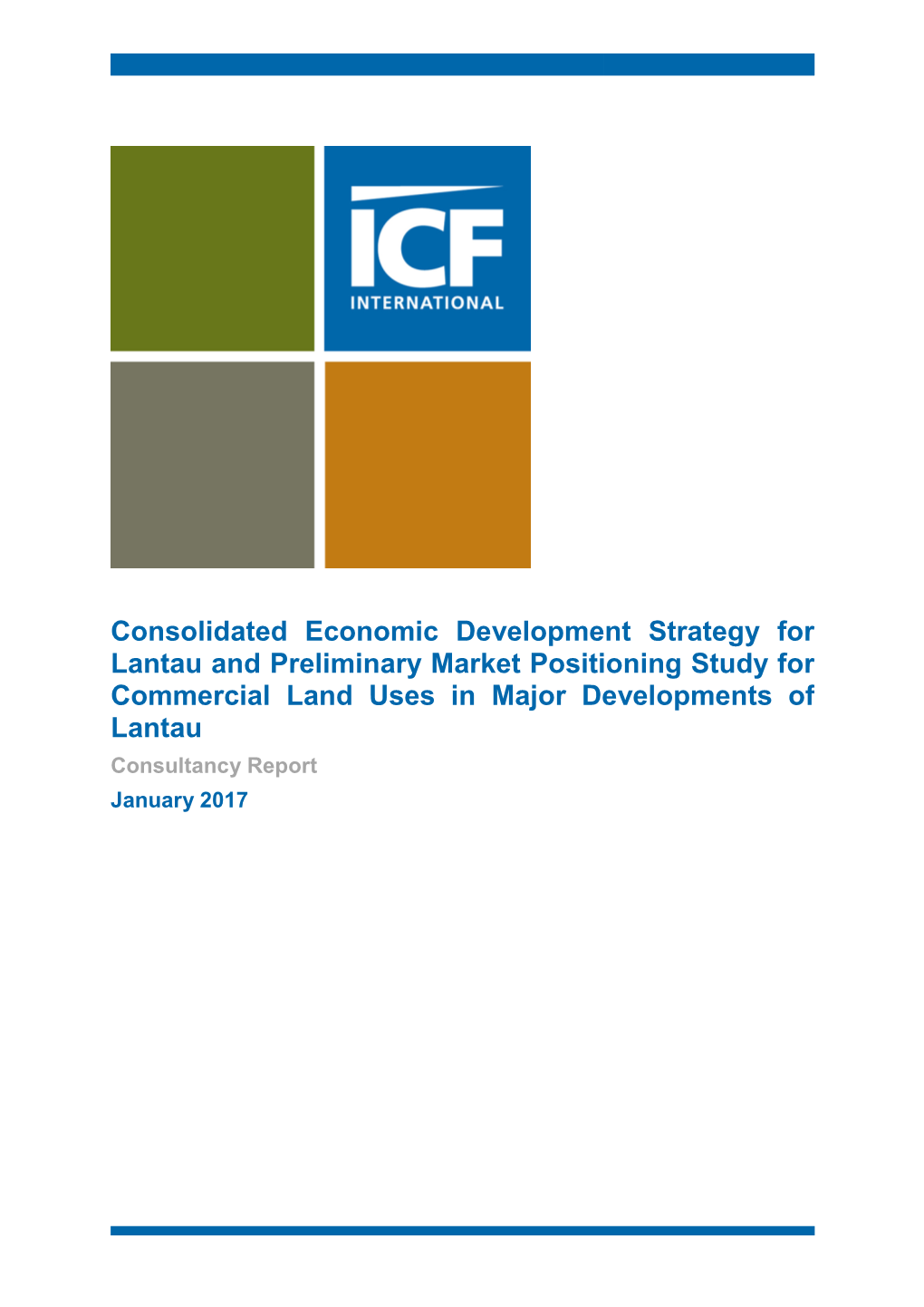 Consolidated Economic Development Strategy for Lantau and Preliminary