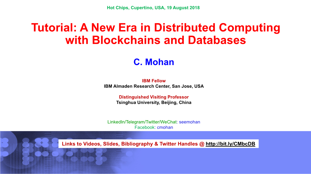 A New Era in Distributed Computing with Blockchains and Databases