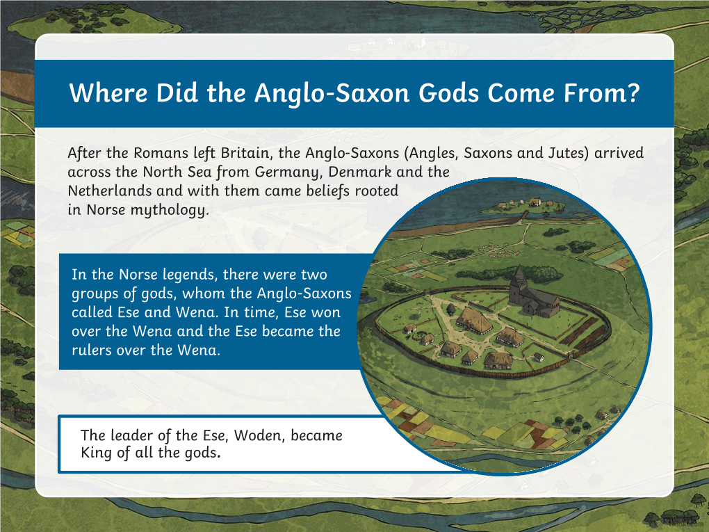 Where Did the Anglo-Saxon Gods Come From?