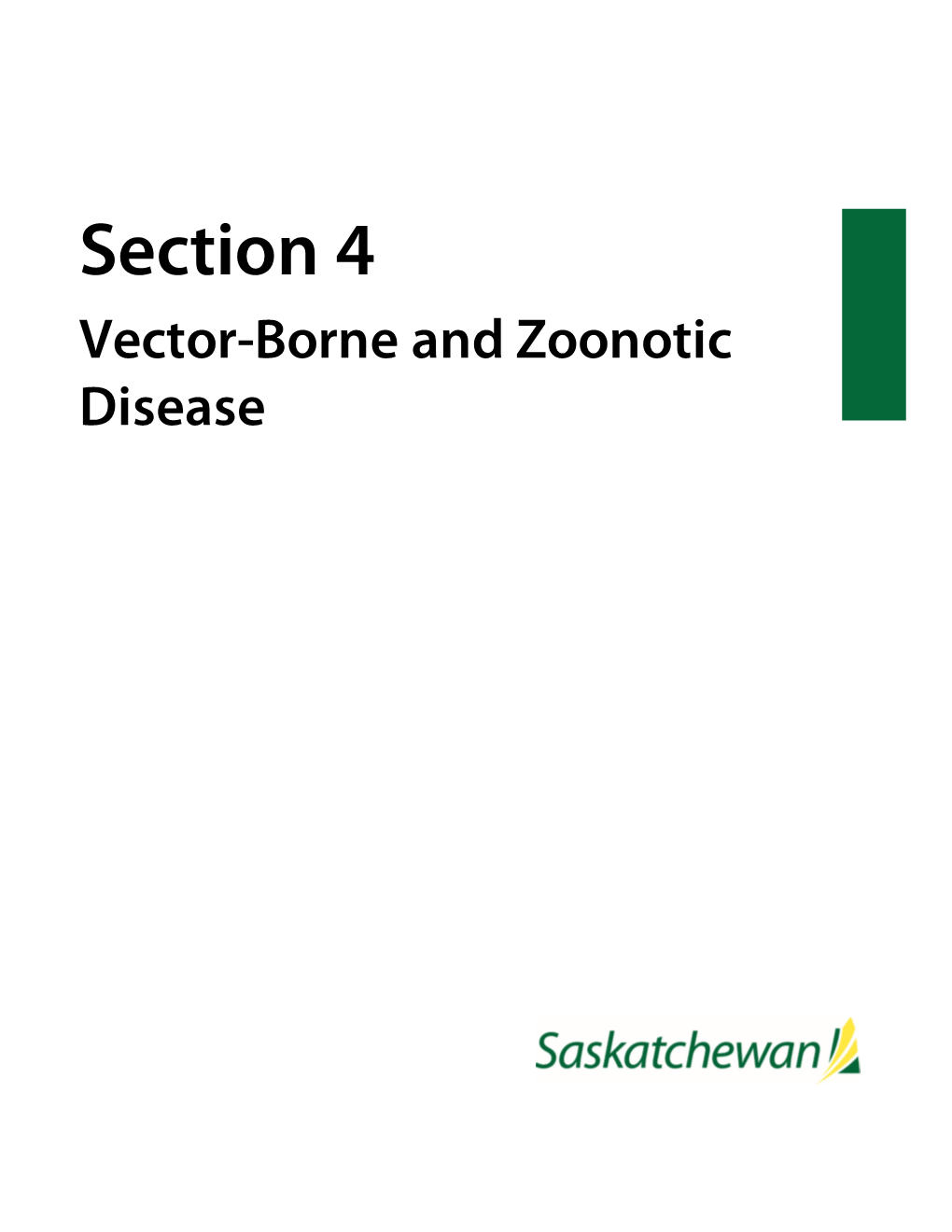 Section 4 Vector-Borne and Zoonotic Disease