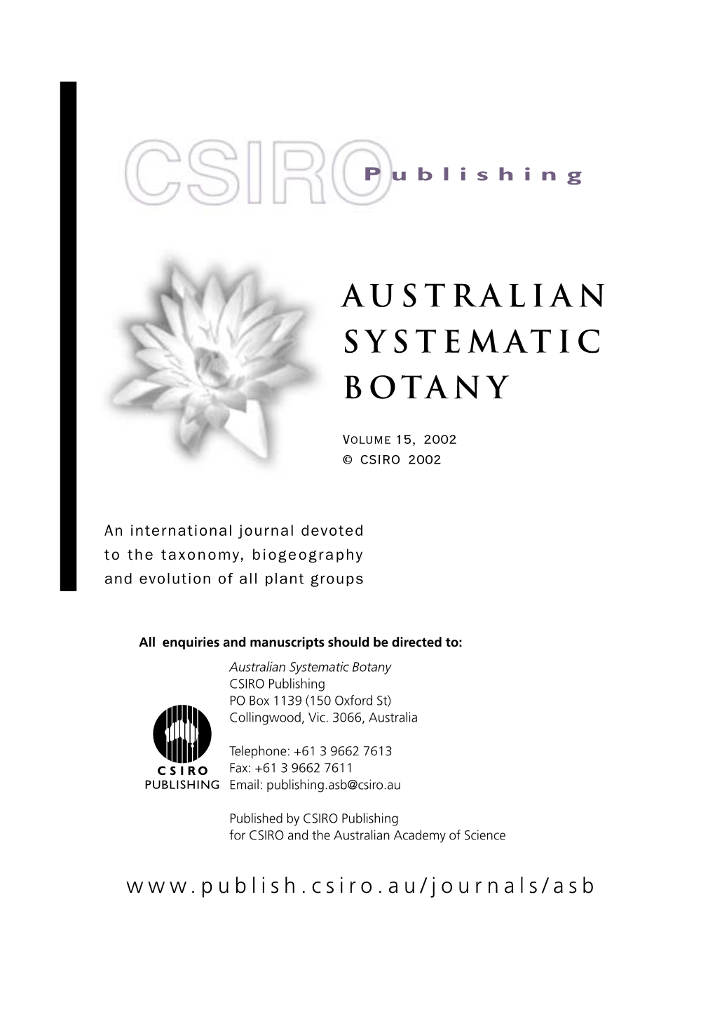 Australian Systematic Botany