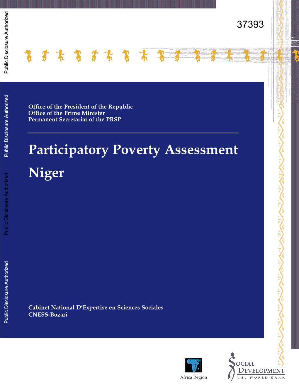Participatory Poverty Assessment Niger Public Disclosure Authorized