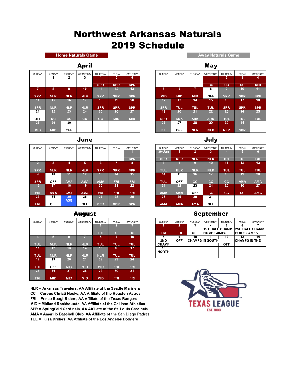 2019 Approved Naturals Schedule.Xlsm