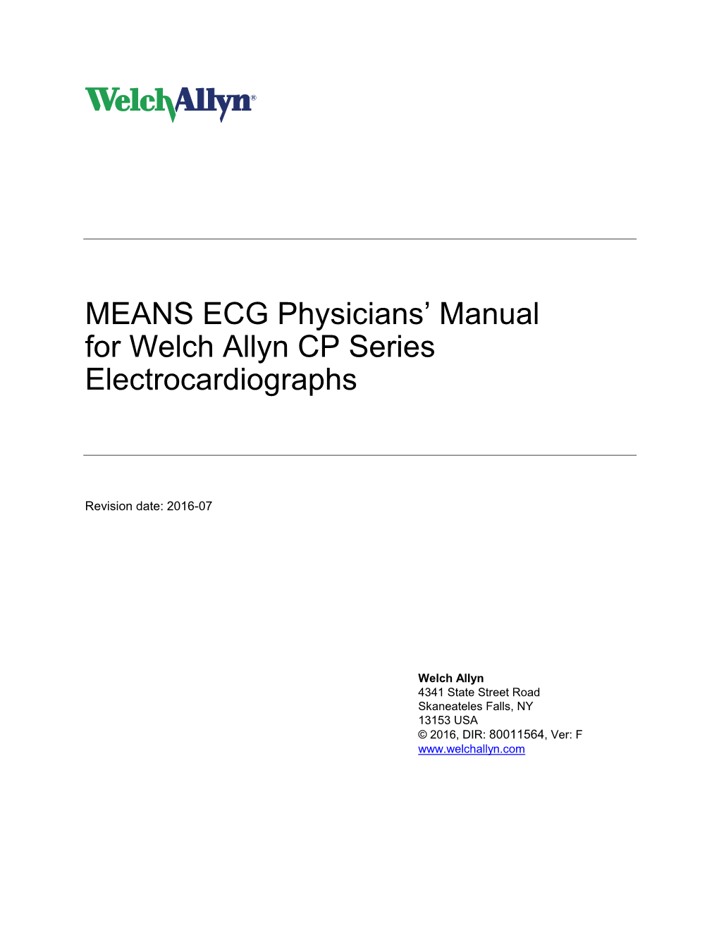 MEANS ECG Physicians' Manual