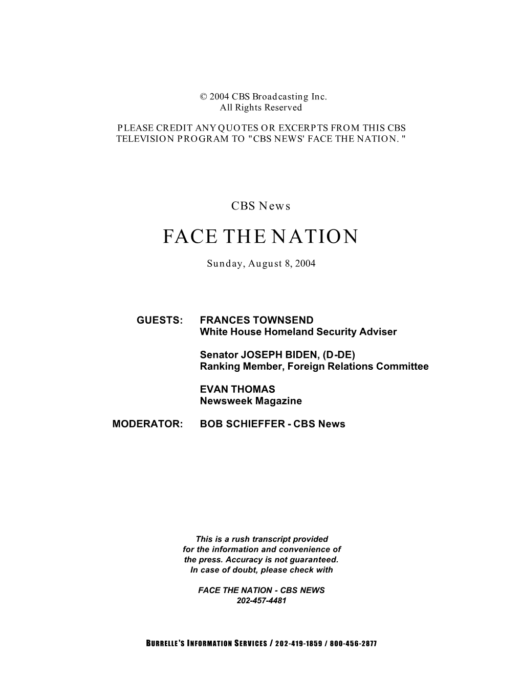 Face the Nation