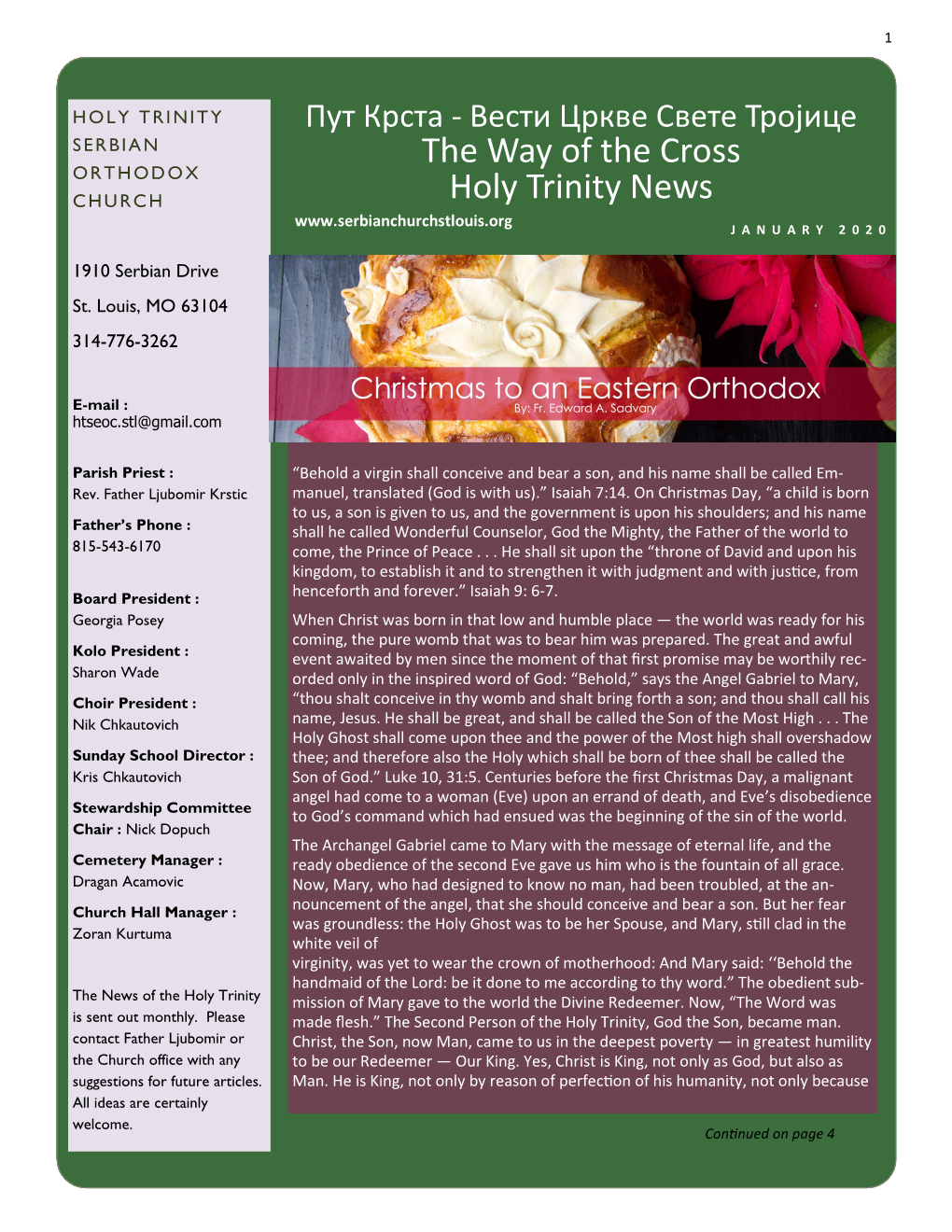 The Way of the Cross Holy Trinity News