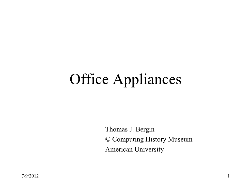 Information Appliances B