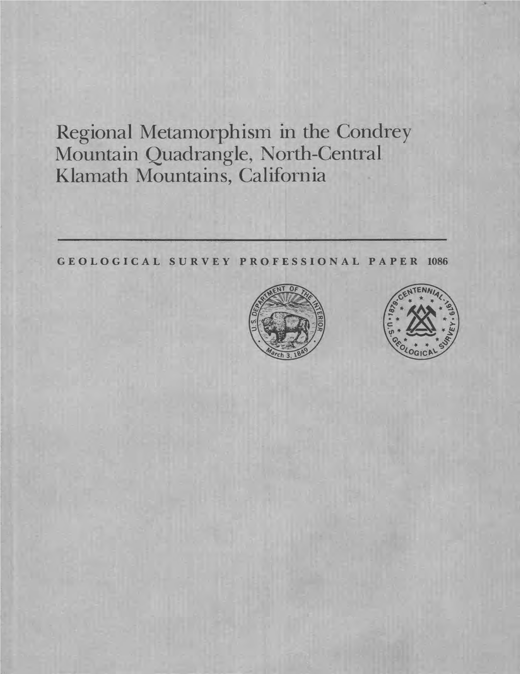 Regional Metamorphism in the Condrey Mountain Quadrangle