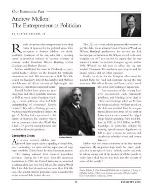 Andrew Mellon: the Entrepreneur As Politician