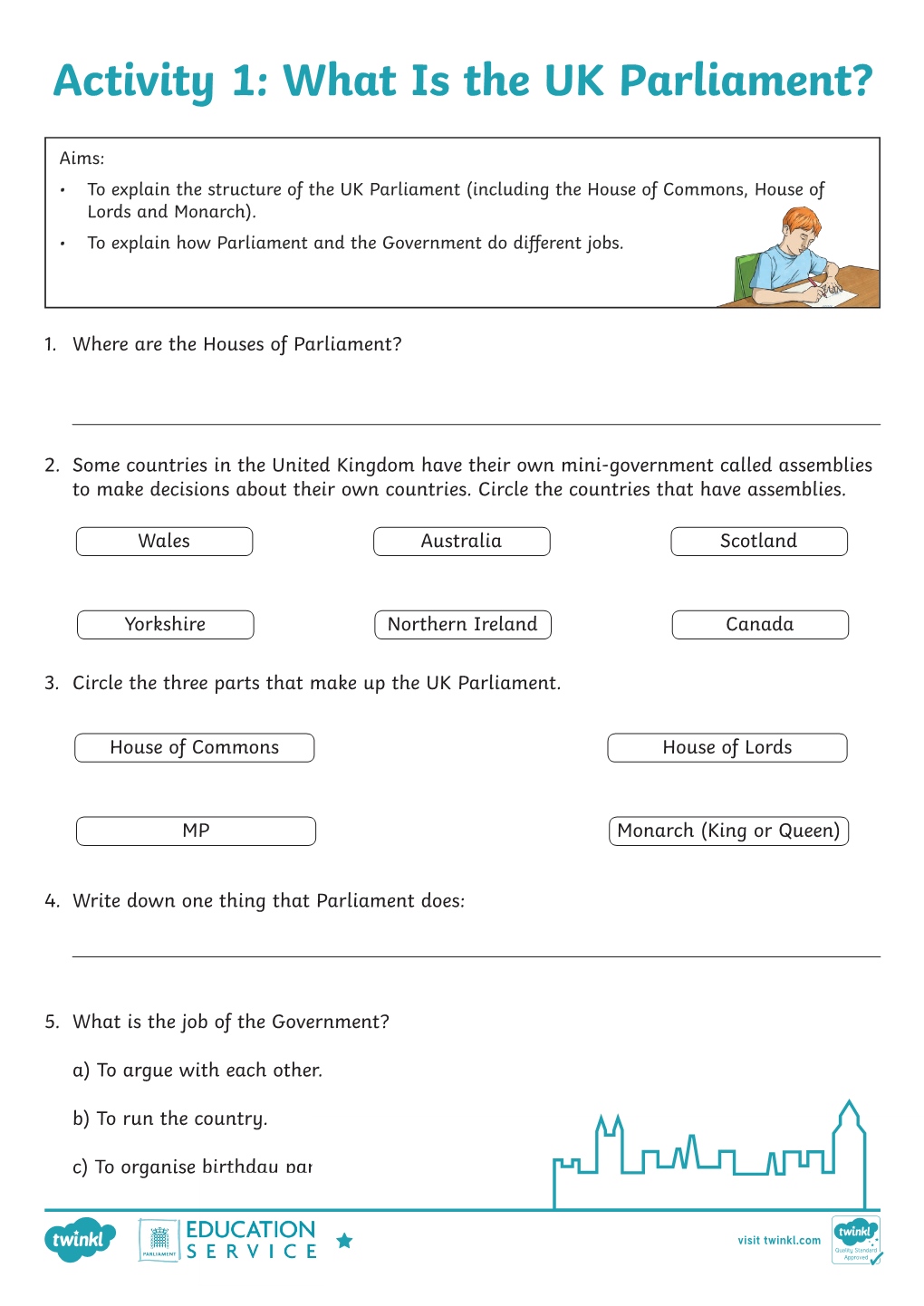 Activity 1: What Is the UK Parliament?
