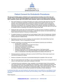 Patient Consent for Endodontic Procedures