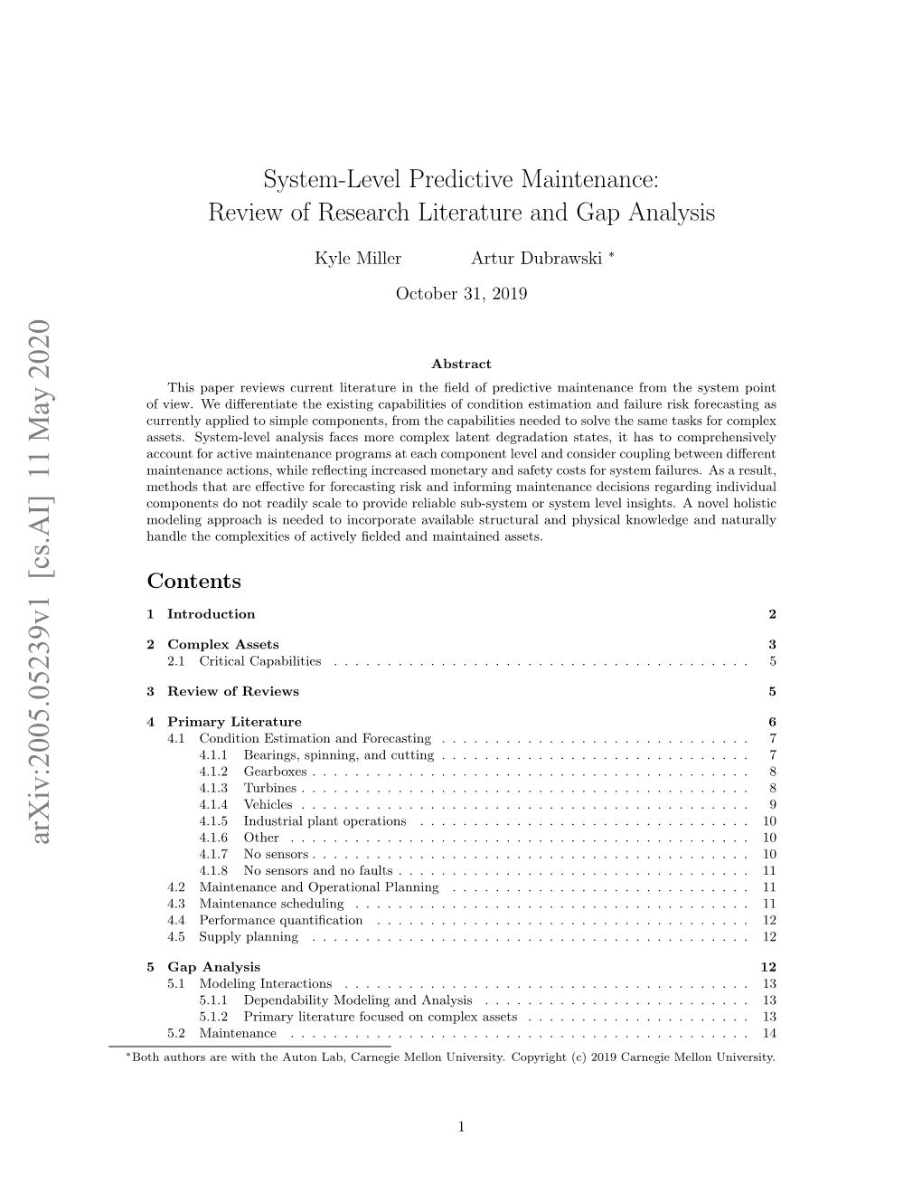 System-Level Predictive Maintenance: Review of Research Literature and Gap Analysis