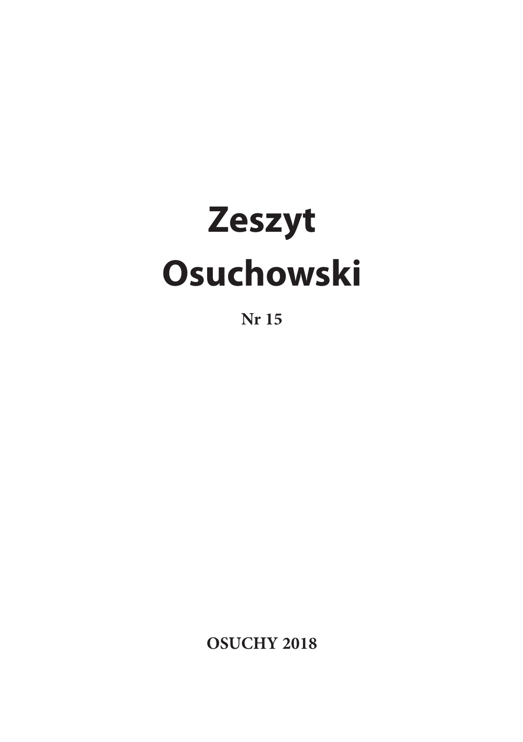 Zeszyt Osuchowski
